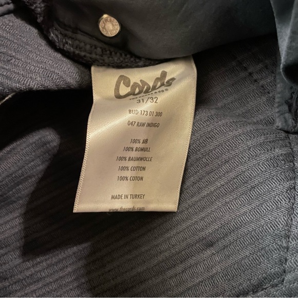 Corduroy Pants Loose Fit Mid Waist Wide Leg Cords & Co Bud Designer NWT 31/32 - Picture 10 of 16